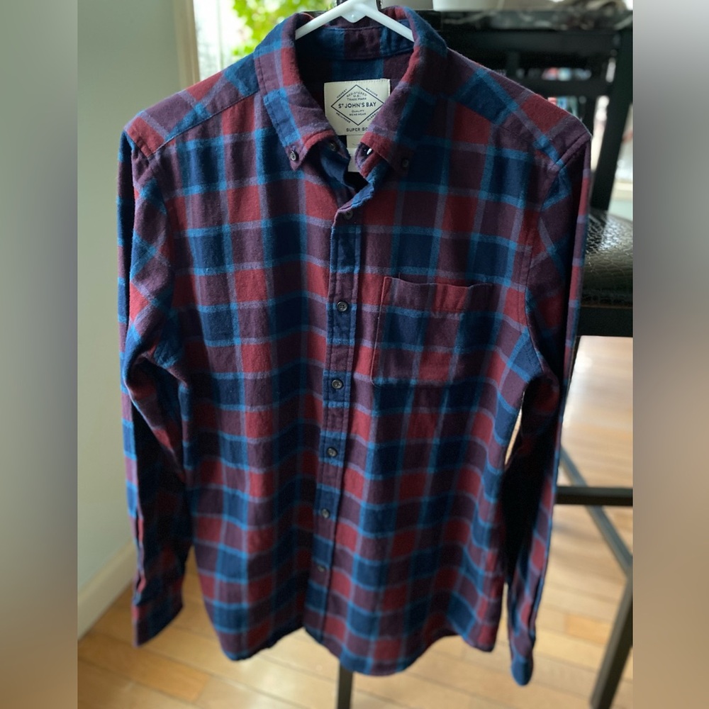 LNC St. John’s Bay men’s button down flannel shirt